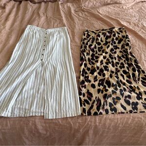 Lot of TWO front slit skirts 🦓🐆